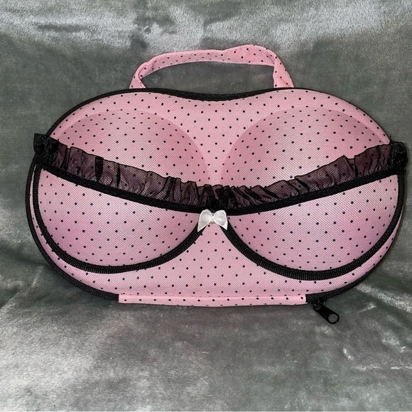 Portable Travel Lingerie Bra Storage Case Container Organizer Zip Closure OS - Picture 1 of 10